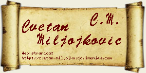 Cvetan Miljojković vizit kartica